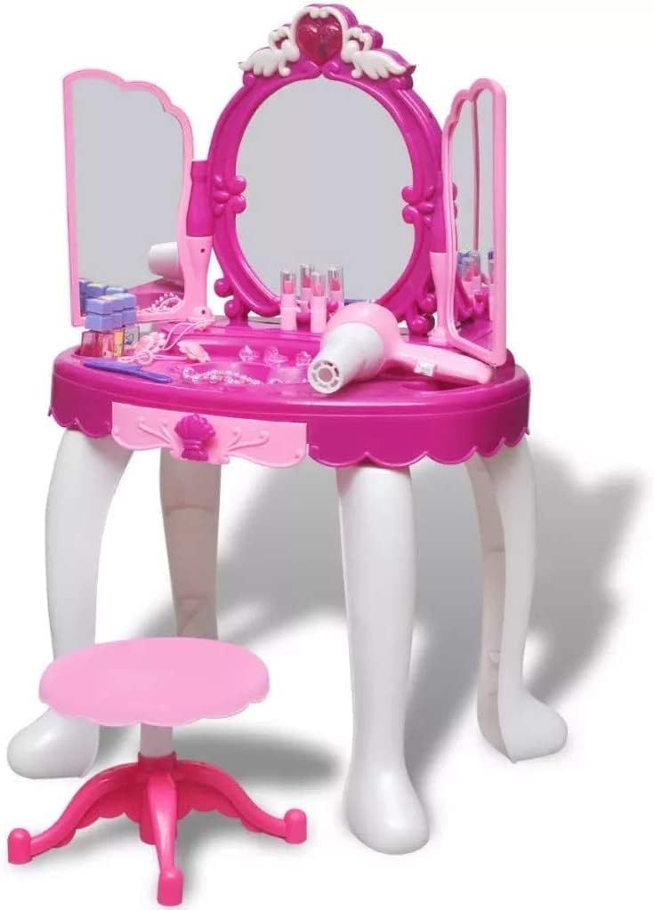 Pink dressing table for girls